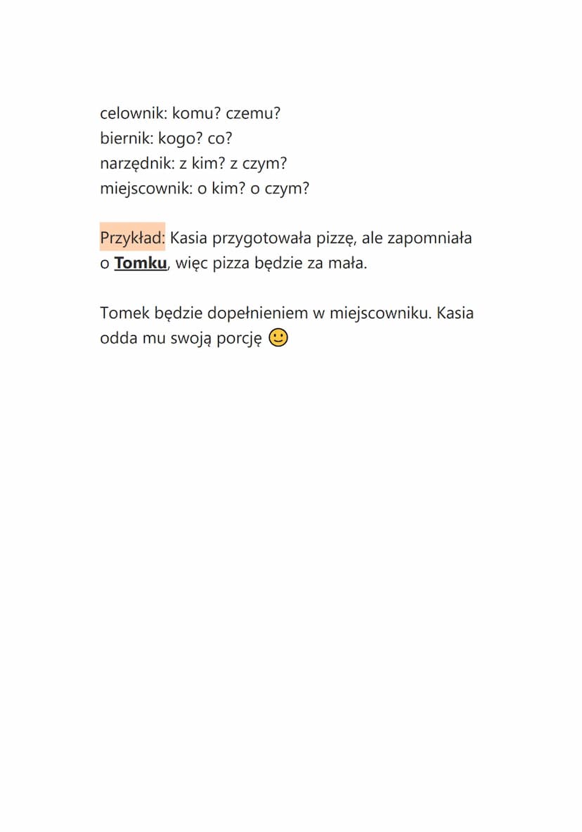 Części zdania
Dziś poznasz wszystkie części zdania. Jesteś
gotowy? No to zaczynajmy!
Podmiot to osoba, która wykonuje czynność. (jest
zamien
