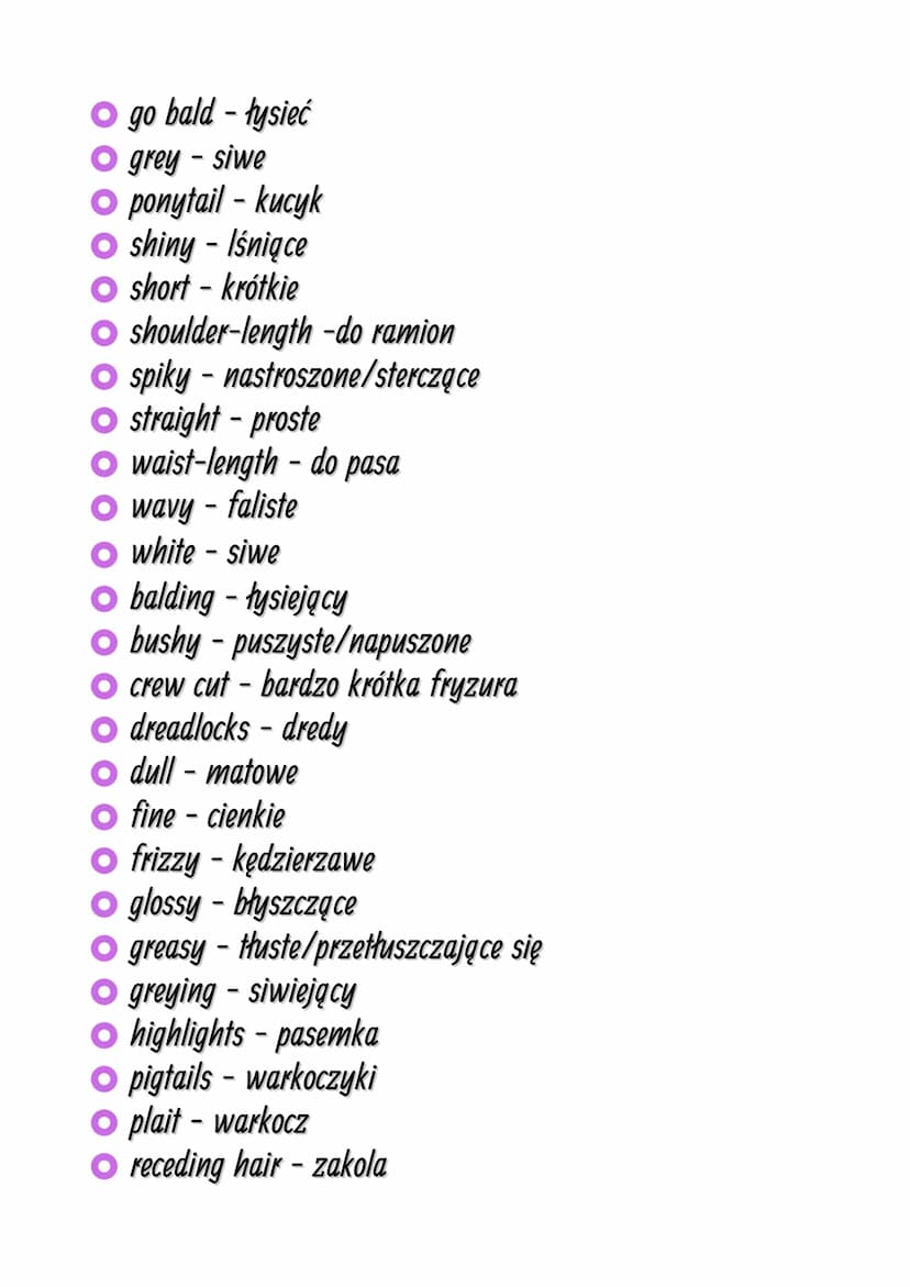 SŁOWNICTWO CZŁOWIEK
APPEARANCE-WYGLĄD ZEWNĘTRZNY
O BUILD-BUDOWA CIAŁA
O athletic build -sportowa sylwetka
o broad shoulders - szerokie ramio