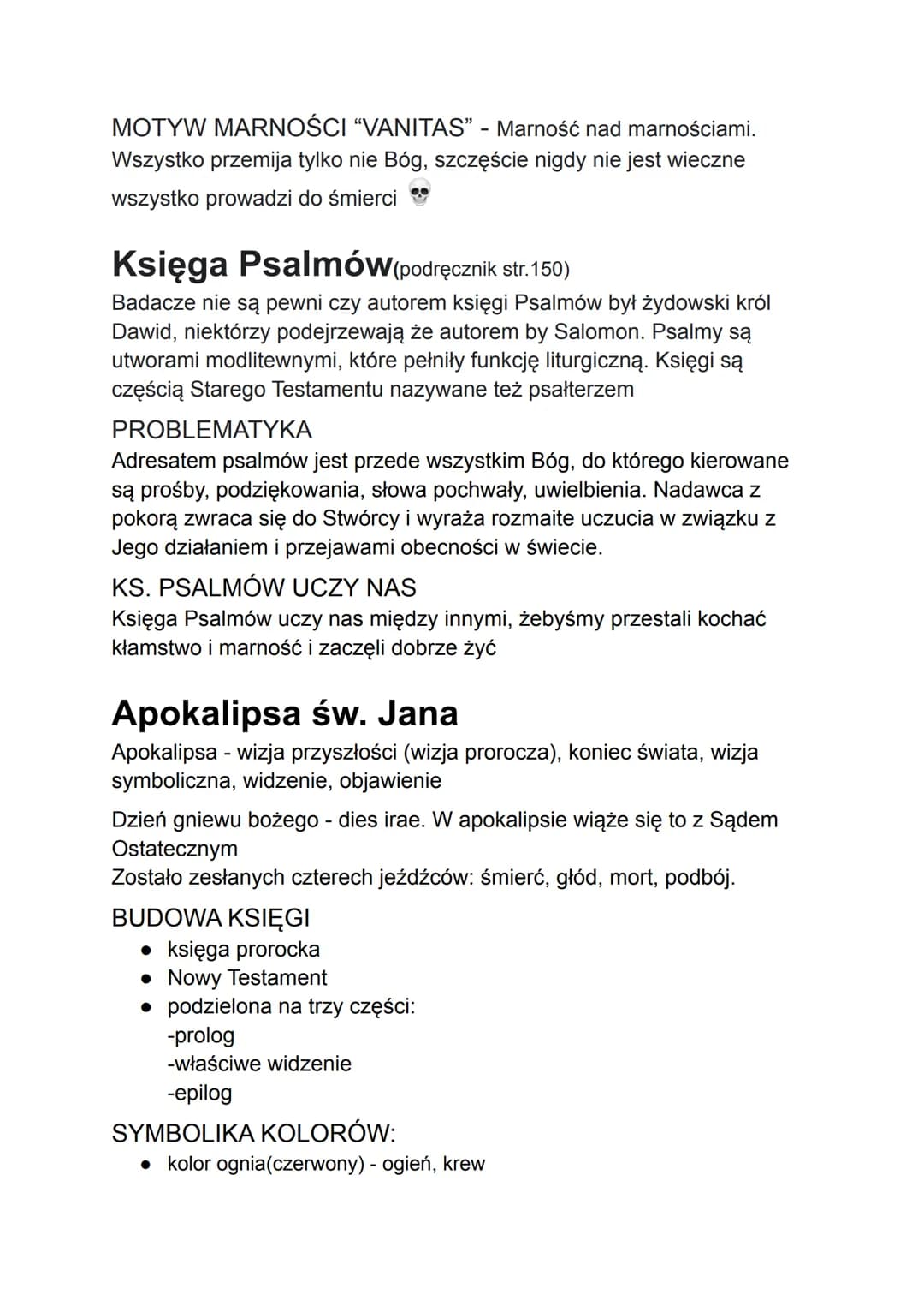 Biblia
STARY TESTAMENT
Został spisany w języku hebrajskim i aramejskim. Najstarszy zapis to
zapis z Księgi liczb, został spisany mniej więce