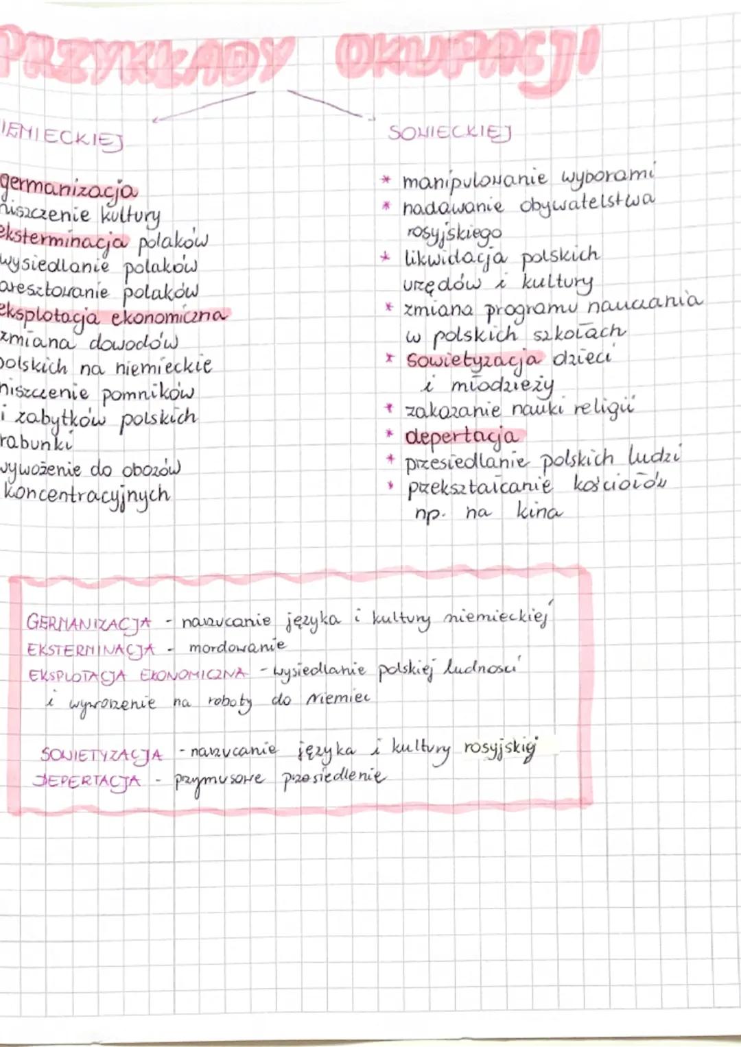 PRZYKŁADY OKUPASJI
SONIECKIEJ
* manipulowanie wyborami
* nadawanie obywatelstwa
rosyjskiego
likwidacja polskich
urędów i kultury
* zmiana pr