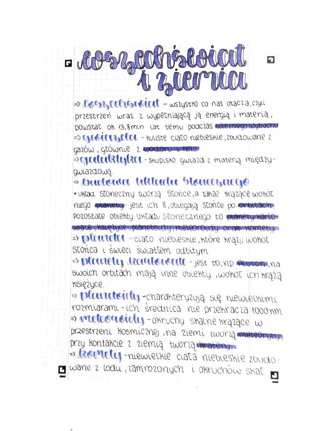 geografia- wszechświat i Ziemia 