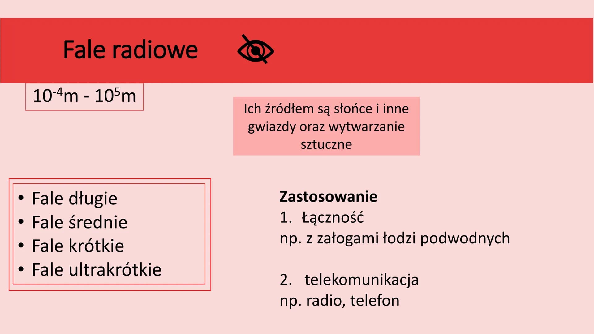 RODZAJE FAL
ELEKTROMAGNETYCZNYCH
I ICH ZASTOSOWANIA Czym są fale
elektromagnetyczne?
To fala, której źródłem mogą
być drgające ładunki
elekt