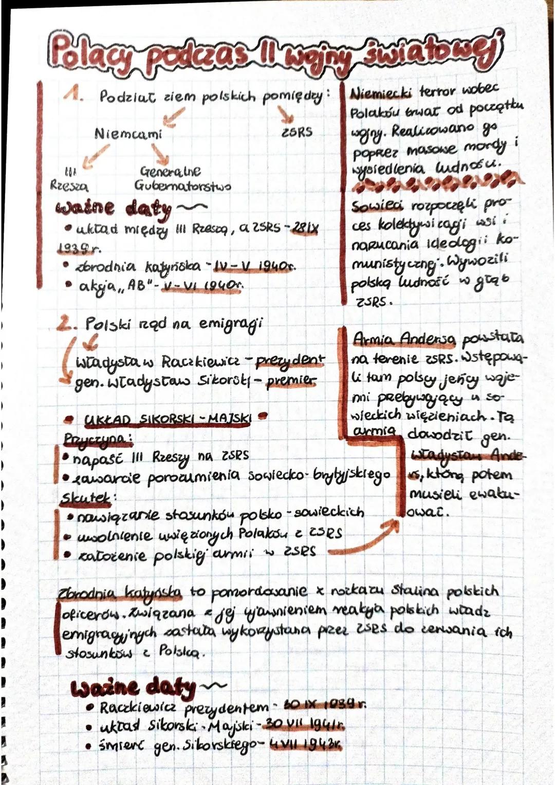 ważne daty:
wysiedlenia z Zamojszczyzny
XI 1942 r.
• powstanie w getae warszawskim - 19 lv - 16 V 1943 r.
•„krwawia niedziela" na Wołynia- 1