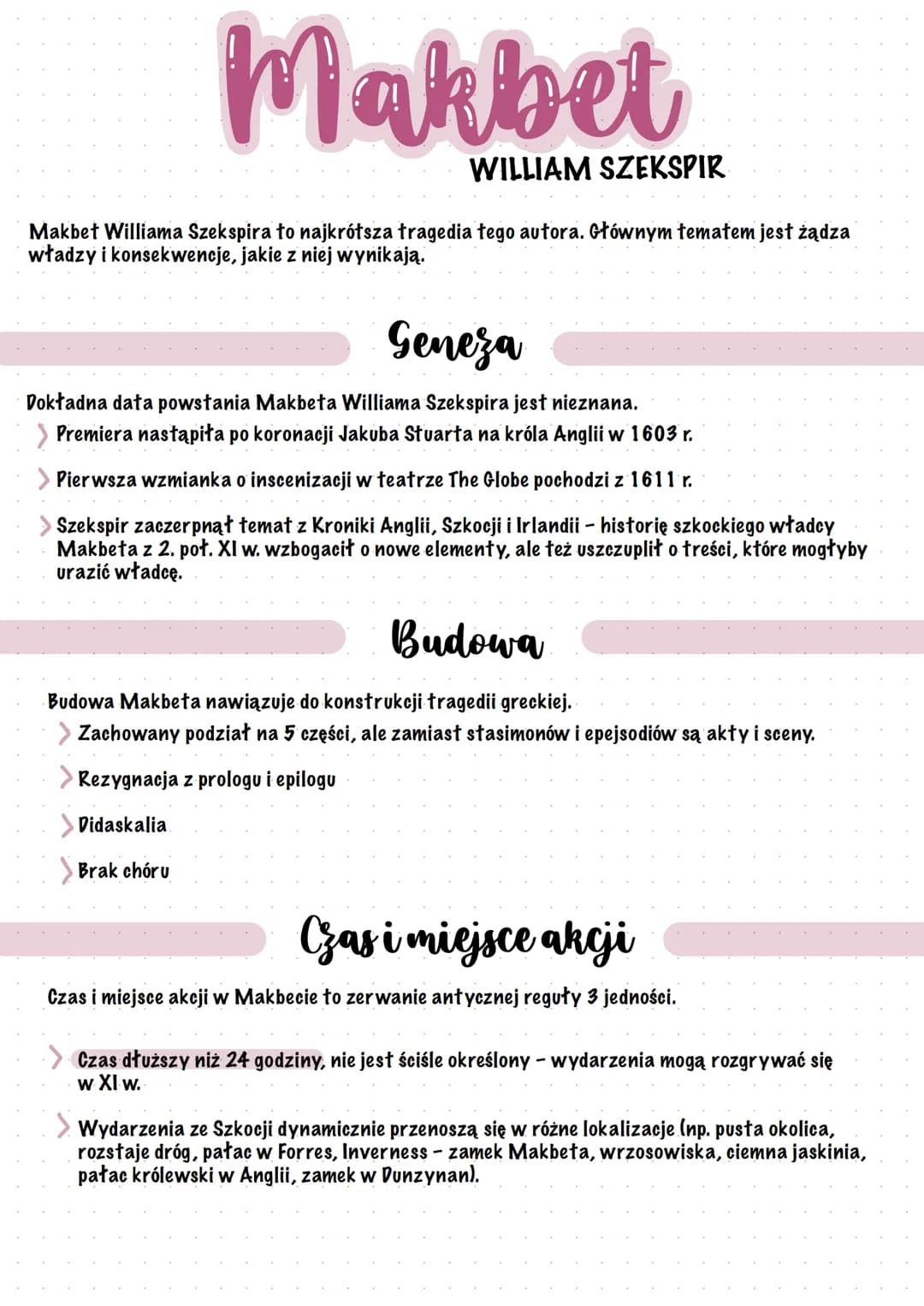 Makbet
WILLIAM SZEKSPIR
Makbet Williama Szekspira to najkrótsza tragedia tego autora. Głównym tematem jest żądza
władzy i konsekwencje, jaki