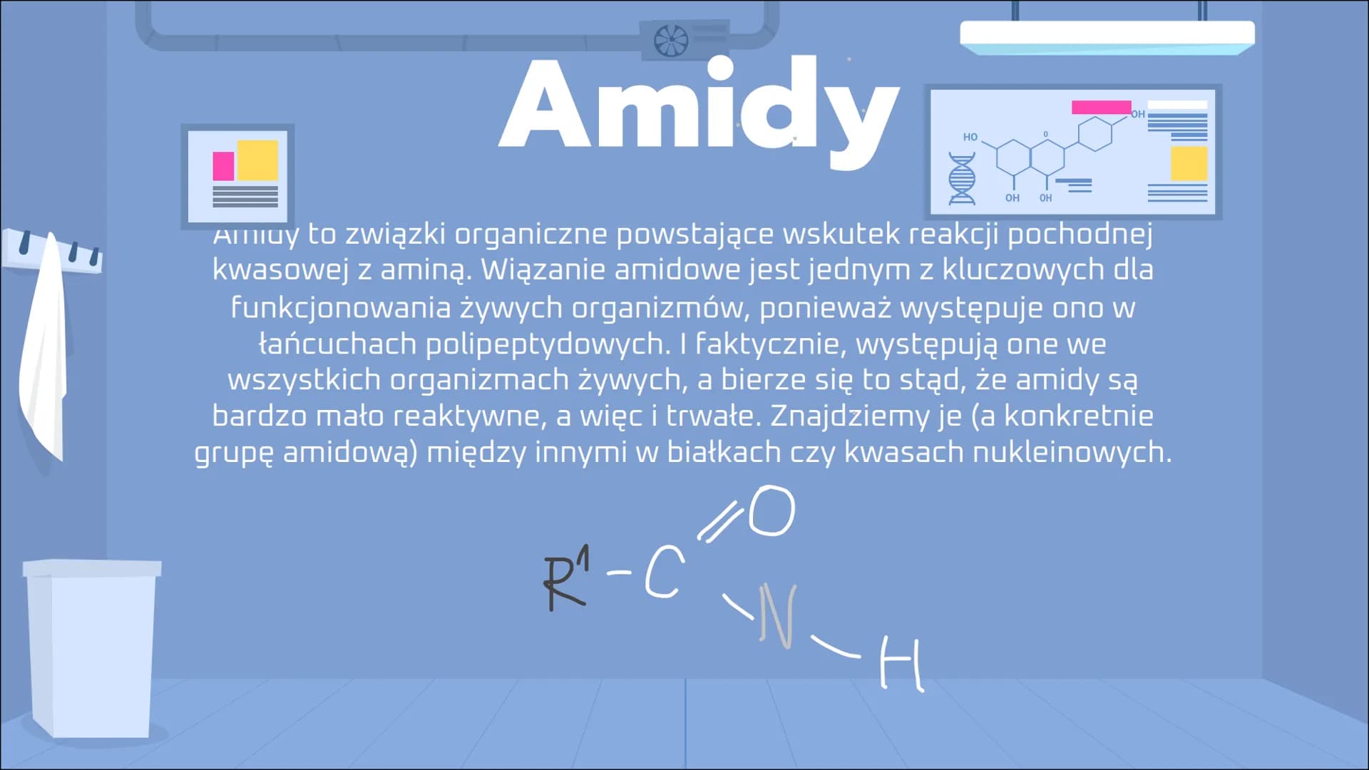 14
Amidy I
aminy DOX
OH OH
1
Aminy
Co to są aminy? Aminy
Aminy to pochodne amoniaku, stąd ich nazwa. Można je również
opisywać, jako pochodn