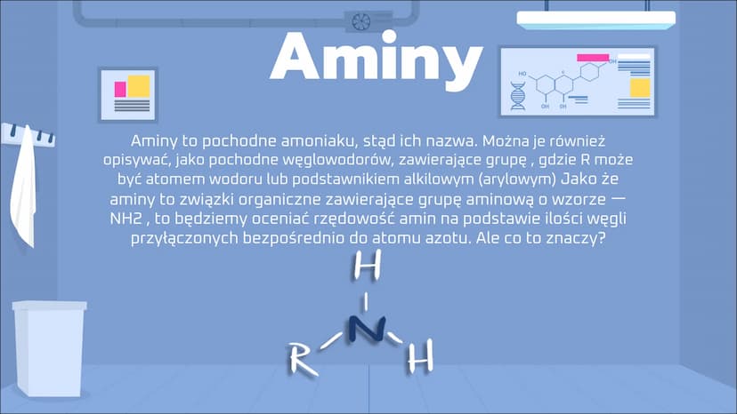 14
Amidy I
aminy DOX
OH OH
1
Aminy
Co to są aminy? Aminy
Aminy to pochodne amoniaku, stąd ich nazwa. Można je również
opisywać, jako pochodn