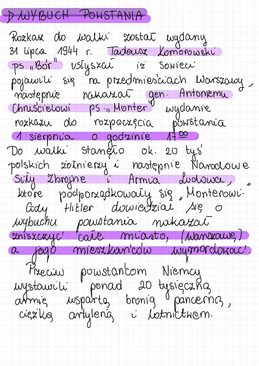 POWSTANIE WARSZAWSKIE <3
DAKCJA BURZA"
ваксуа
zaszły
zmiany w sytuacji geopolitycznej, które
1943 roku wymusiły na
zmiane planów przygotowan