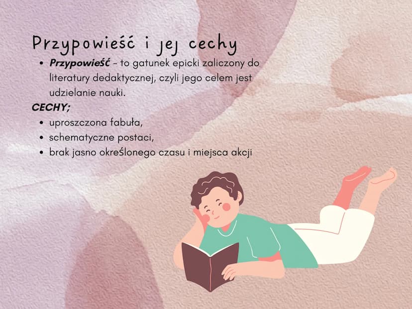 Język polski
TYPY NARRACJI, FIKCJA LITERACKA,
MOTTO, PRZYPOWIEŚĆ I JEJ CECHY
Notatka dla klasy 6
by; asarsoon_ Typy narracji
• Narracja - to