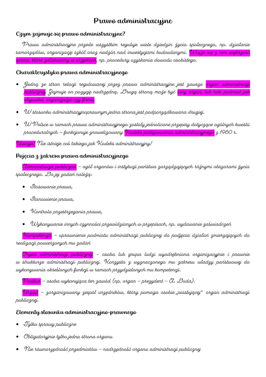 Prawo administracyjne
Czym zajmuje się prawo administracyjne?
Prawo administracyjne przede wszystkim reguluje wiele dziedzin życia społeczne