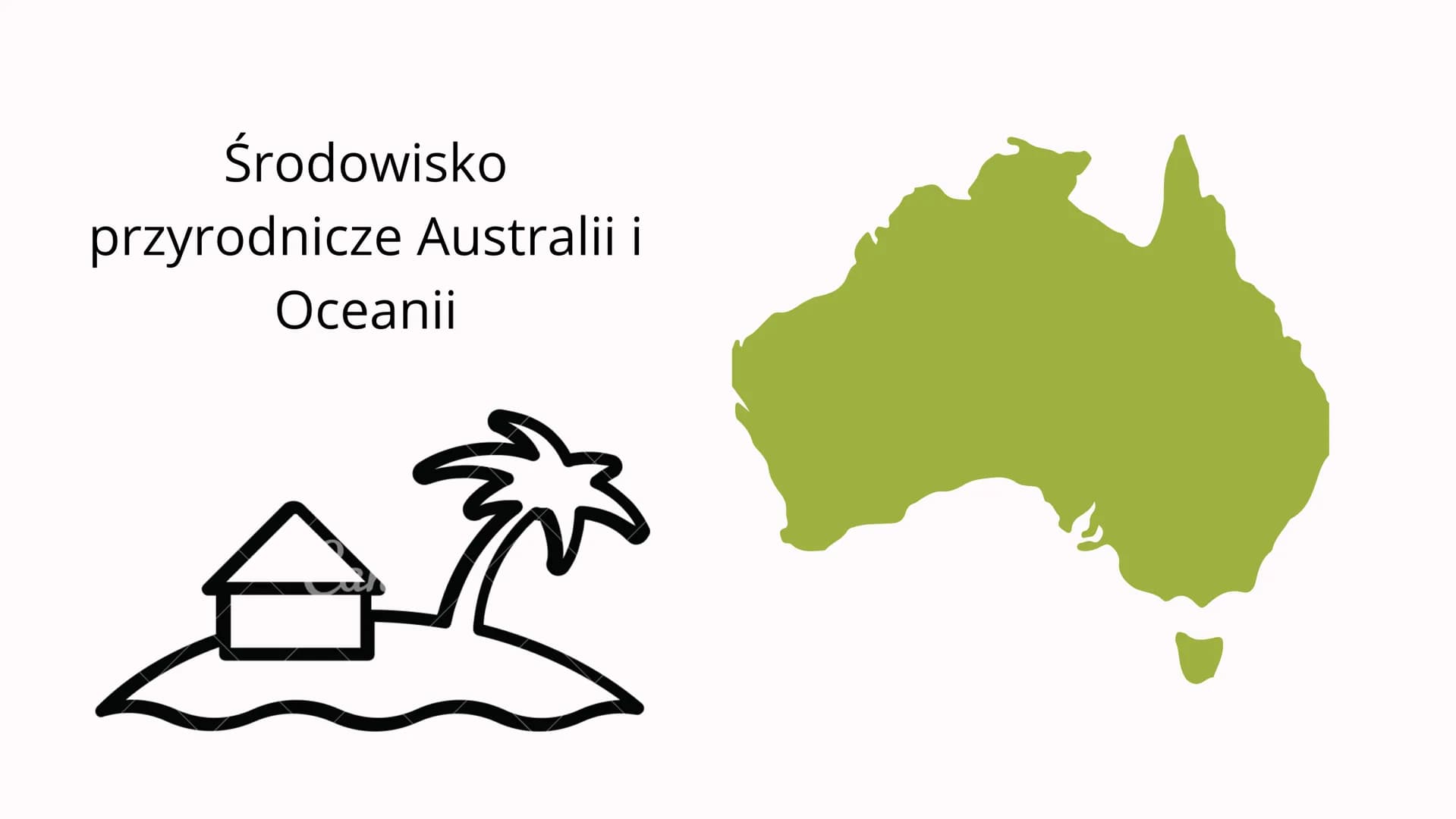 Środowisko
przyrodnicze Australii i
Oceanii Położenie
• jest najmniejszym kontynentem na Ziemi (7,7 mln km2)
leży na półkulach południowej i