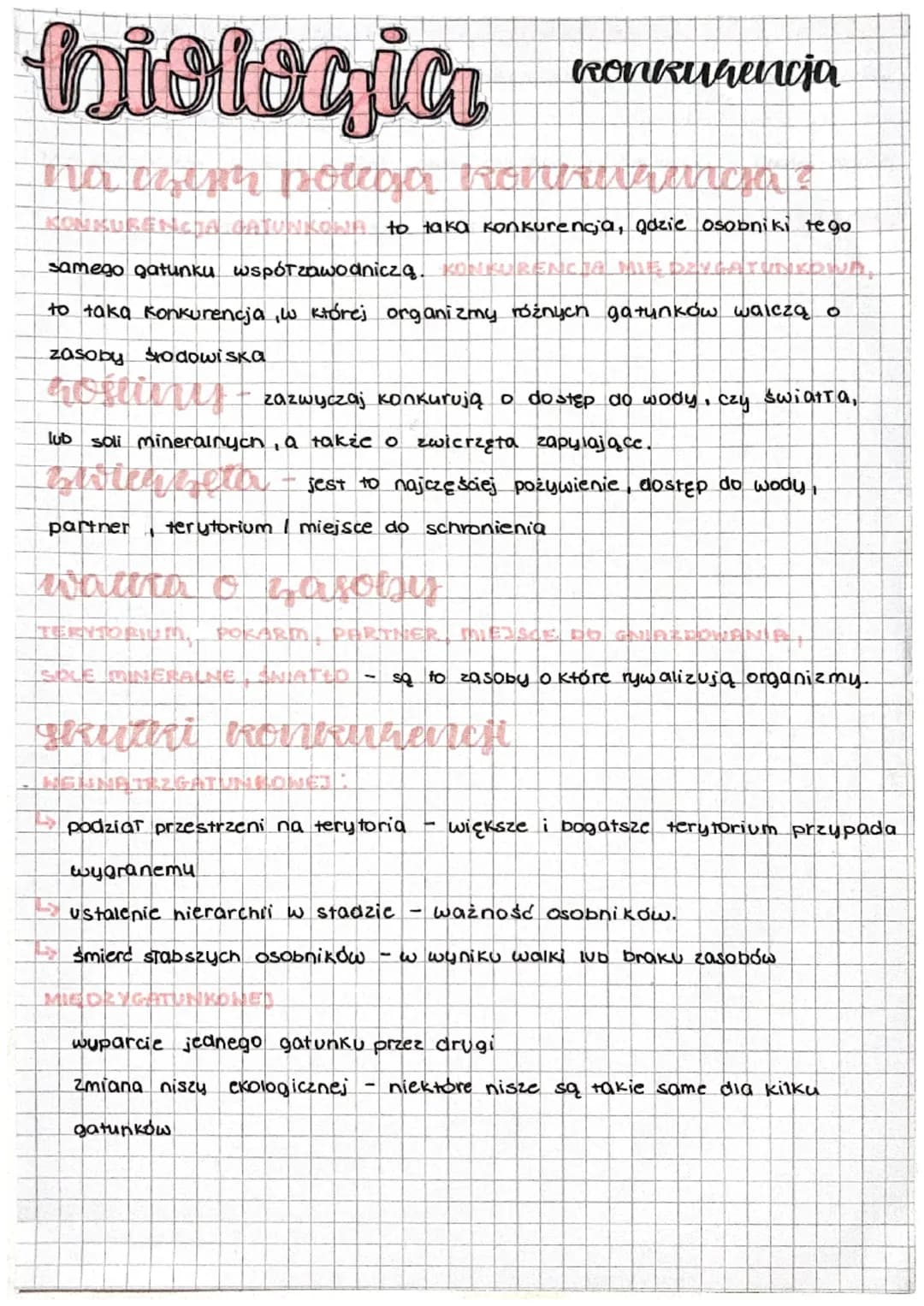 biologia
na mm notiga konniringa
KONKURENCIAL GATUNKOWA to taka konkurencja, gdzie osobniki tego
samego gatunku współzawodniczą. Ko
ATUNKOWA