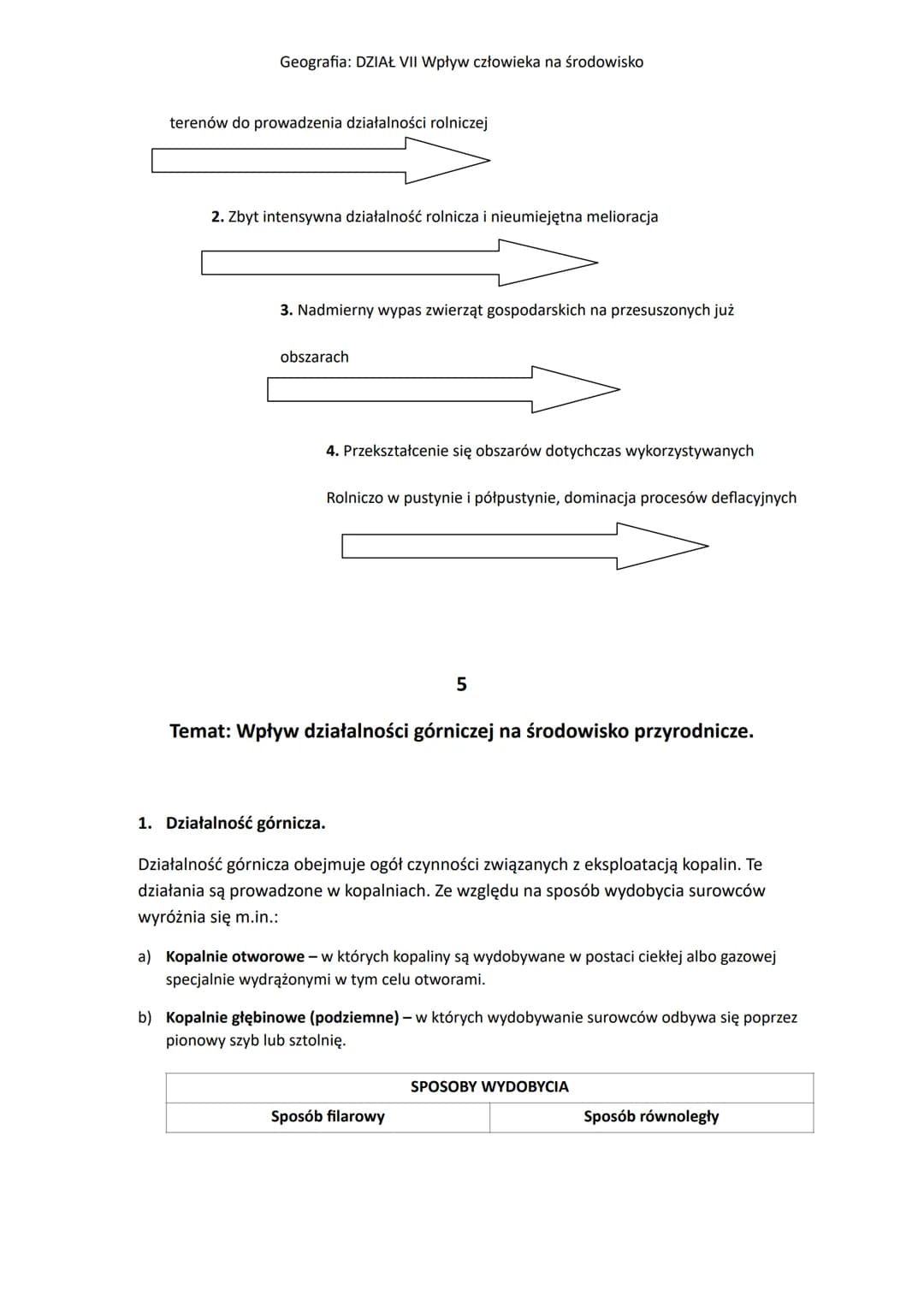 Geografia: DZIAŁ VII Wpływ człowieka na środowisko
1
Temat: Konflikt w relacji człowiek-środowisko przyrodnicze.
1. Środowisko przyrodnicze 