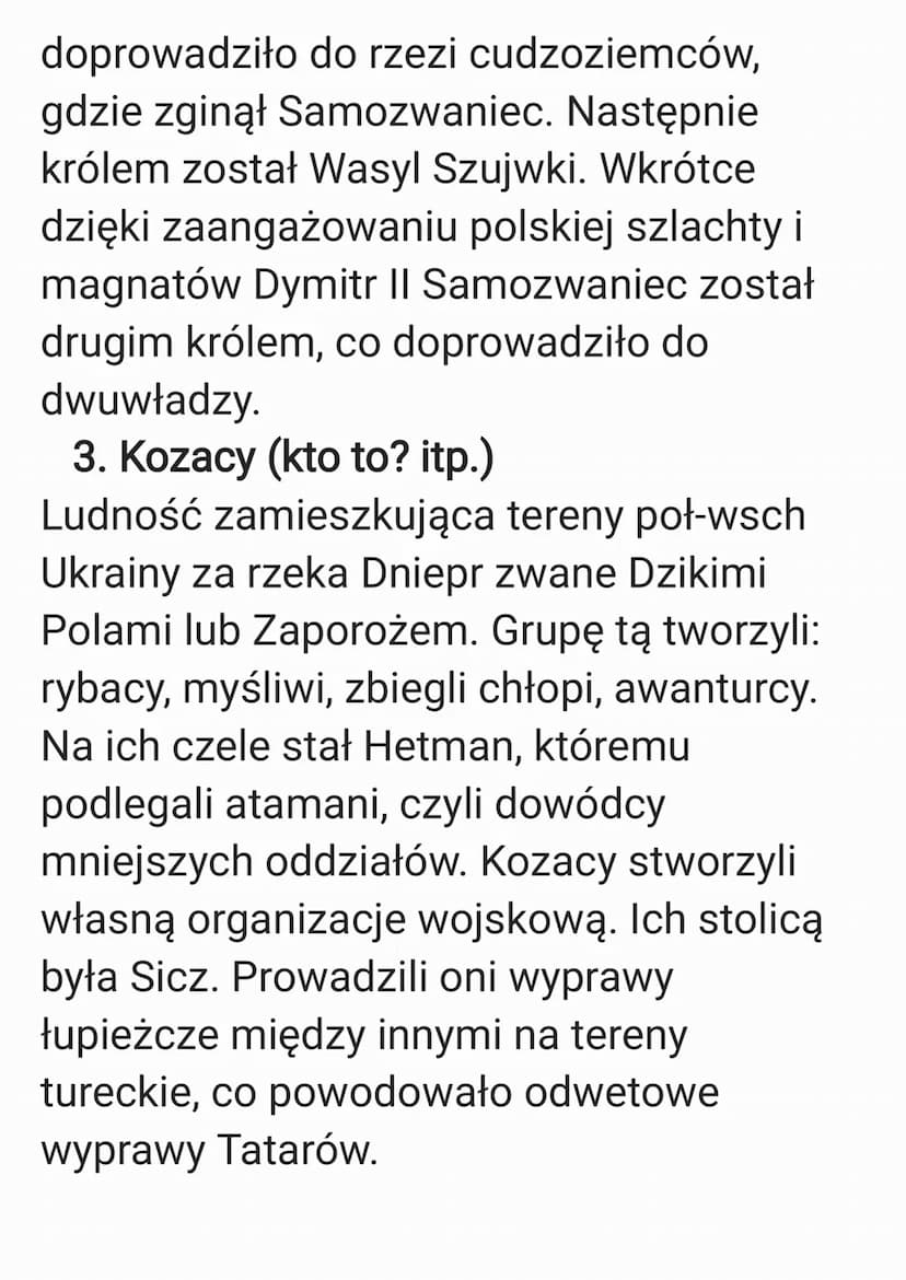 1. Co to husaria
Polska formacja wojskowa siejaca
postrach w XVII wieku. Z pełnym impetem
wjeżdżali konno w piechotę, przez co byki
nie poko