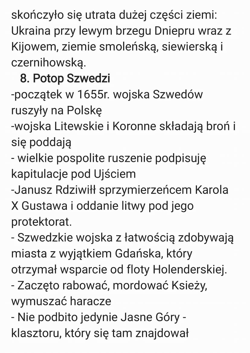 1. Co to husaria
Polska formacja wojskowa siejaca
postrach w XVII wieku. Z pełnym impetem
wjeżdżali konno w piechotę, przez co byki
nie poko