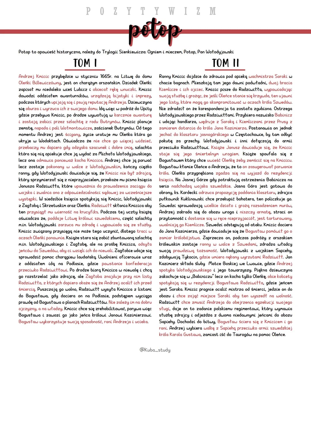 POZYTY WIZ M
potop
Potop to opowieść historyczna, należy do Trylogii Sienkiewicza: Ogniem i mieczem, Potop, Pan Wołodyjowski
TOM I
TOM II
An