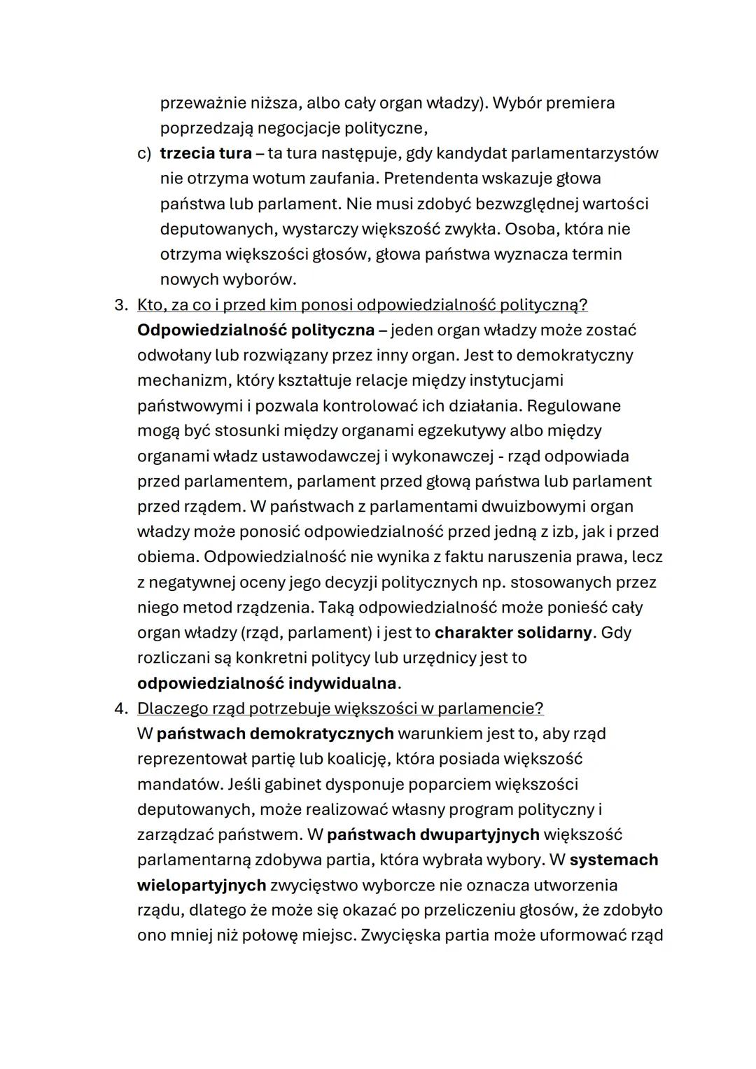 WŁADZA WYKONAWCZA
1. Modele władzy wykonawczej
Władza wykonawcza to inaczej egzekutywa, organami są głowa
państwa i rząd. Władzę sprawują or