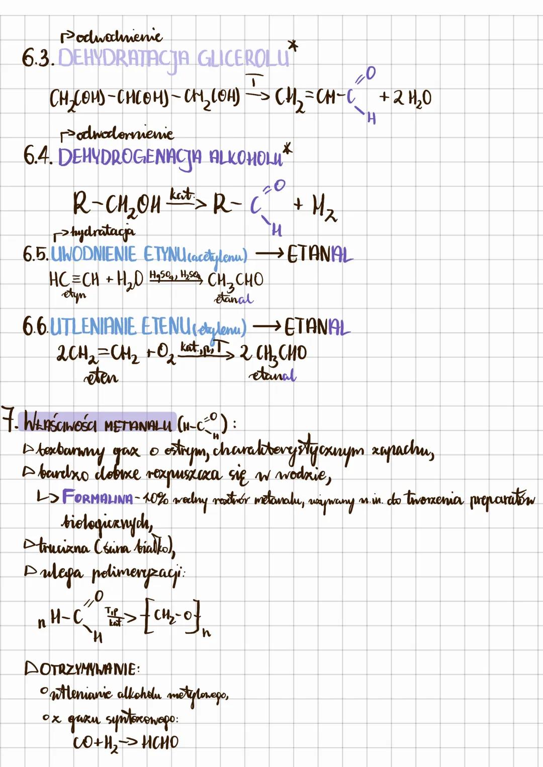 Aldehydy
1. WZÓR OGÓLNY
H
*
gr. Karbonylona
grupa kurboaldehydona ->zawsze na końcu Tańcucha
* poxy motanalu zamiast R jest po prostu. H.
2.