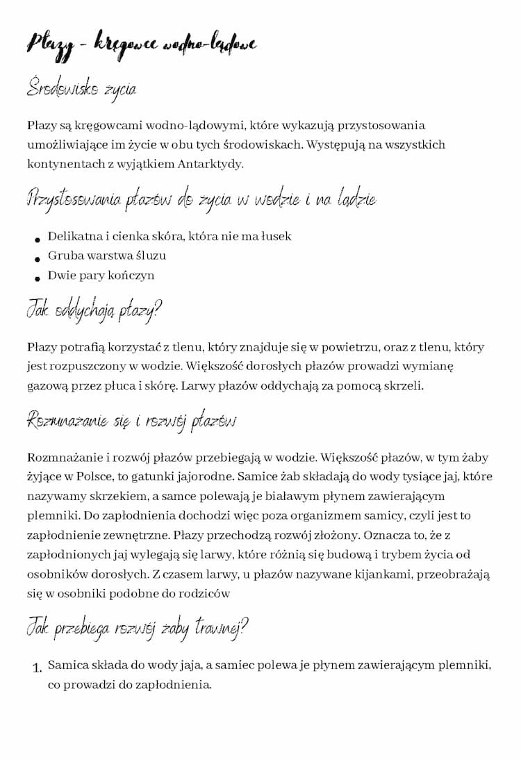 Know Płazy - kręgowce wodno-lądowe  thumbnail