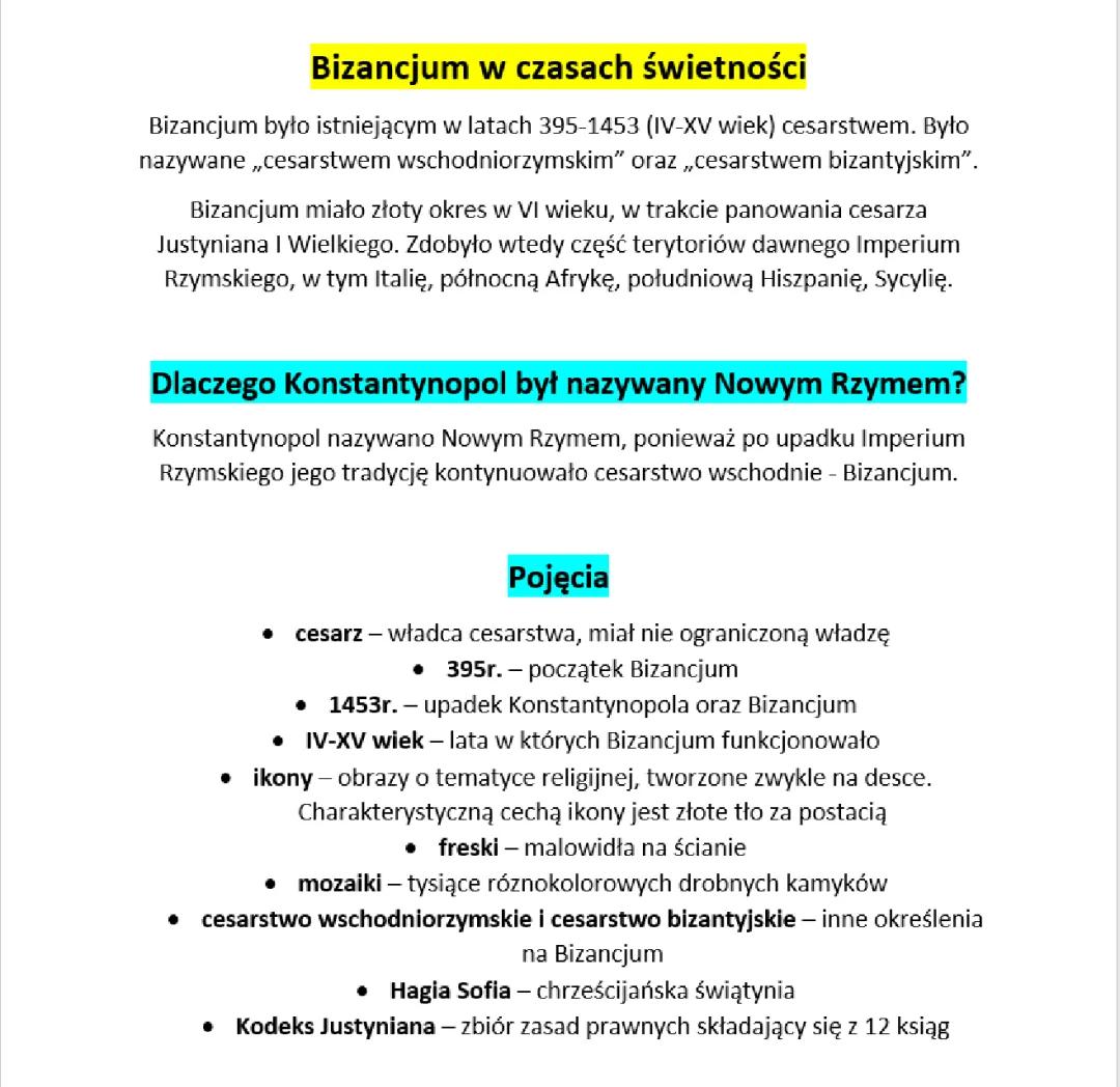 Złoty okres Bizancjum w VI wieku: Dlaczego Konstantynopol był Nowym Rzymem?