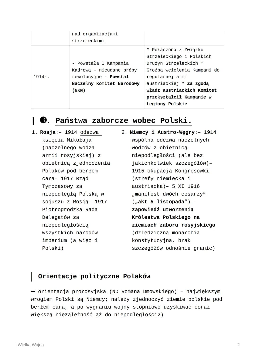 | Wielka Wojna
Created @March 28, 2022 7:56 PM
Skróty
# Progress 100
| 1 Partie i Ugrupowania.
Ruchy Narodowe
Ruchy Socjalistyczne
1892r. Po