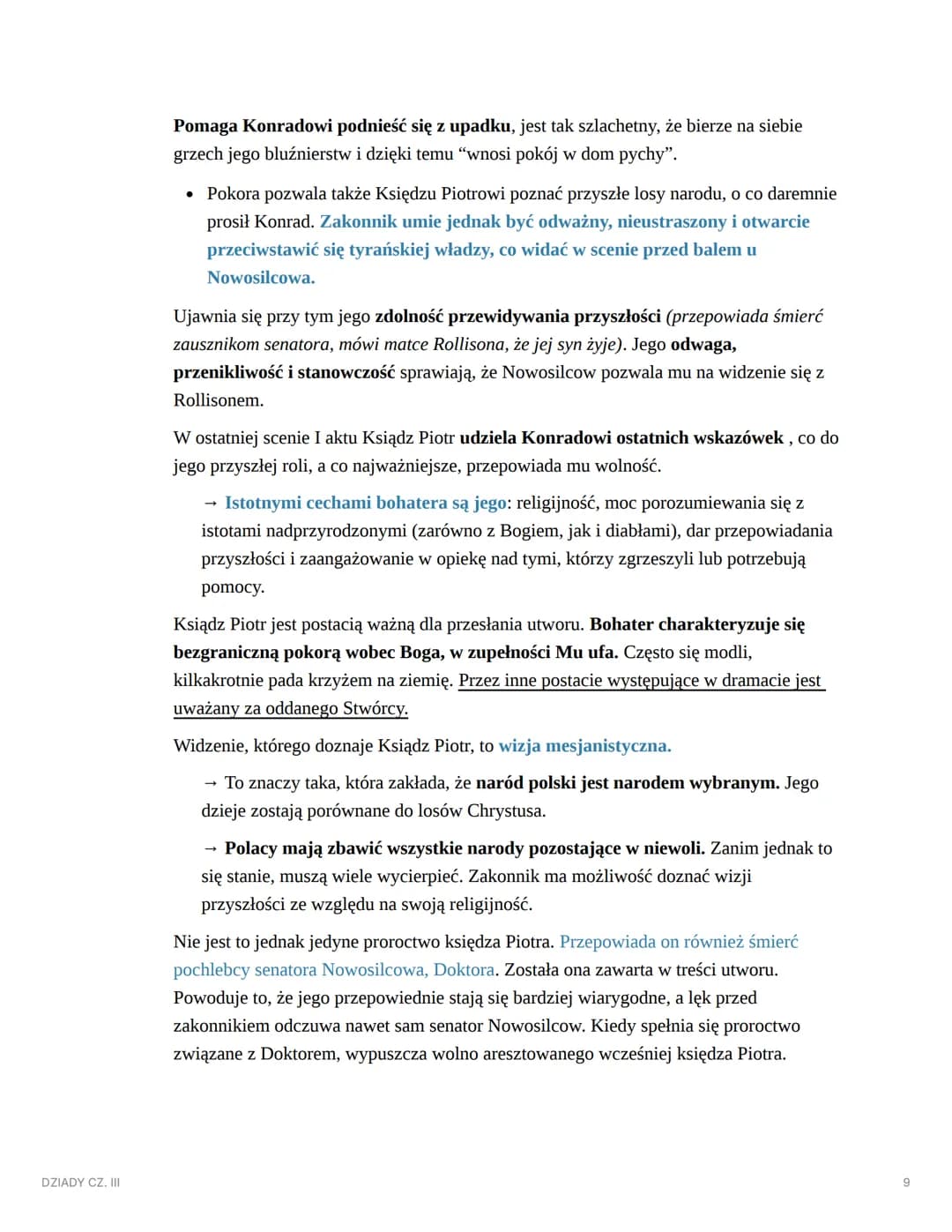 DZIADY CZ. III
AUTOR: ADAM MICKIEWICZ
DZIADY CZ. III
▼ STRESZCZENIE
Scena I tzw. więzienna:
samotny więzień śpi w celi. Nad nim stoi anioł, 