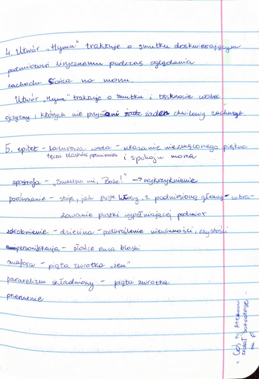 08.01.200
Leluja
Temat: J. Słowachi Hyun" - interpretacja
utwom
#1
1. Podmist linjczny to emigrant, tułacz tęskniony za
domem, którego nigdy