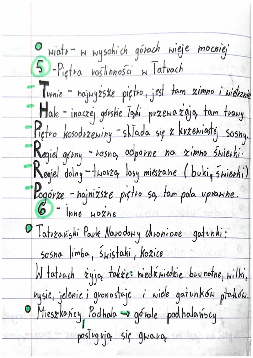 Krajobraz wysokogórshi Tatr
4-Tatry Wysokie zbudowane ze skał granitorych
Stanowią najwyższą część Tatr i najwyższe
pasmo górshie w Polsce.

