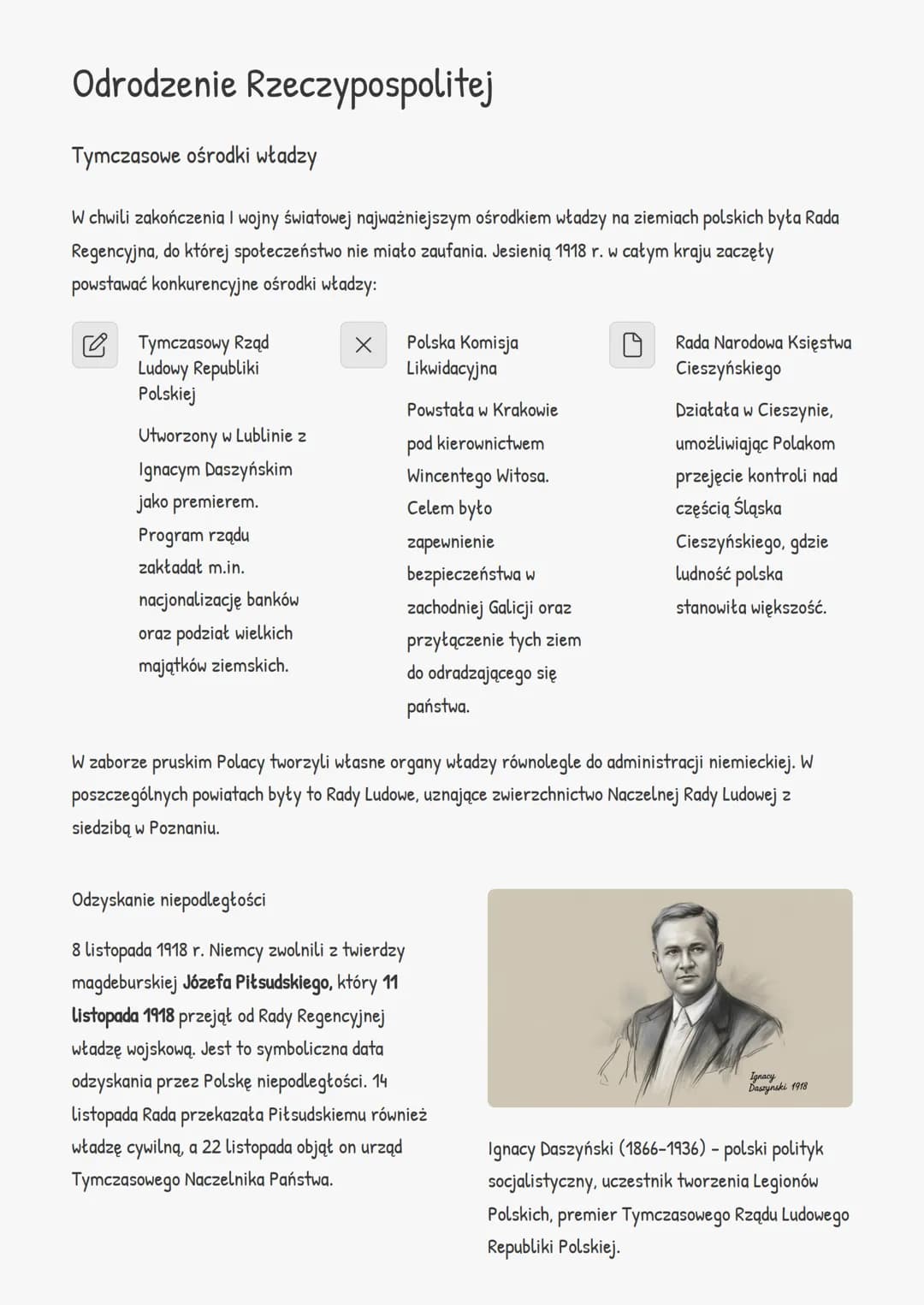 Notatki z historii do sprawdzianu z działu Polska w okresie międzywojennym.