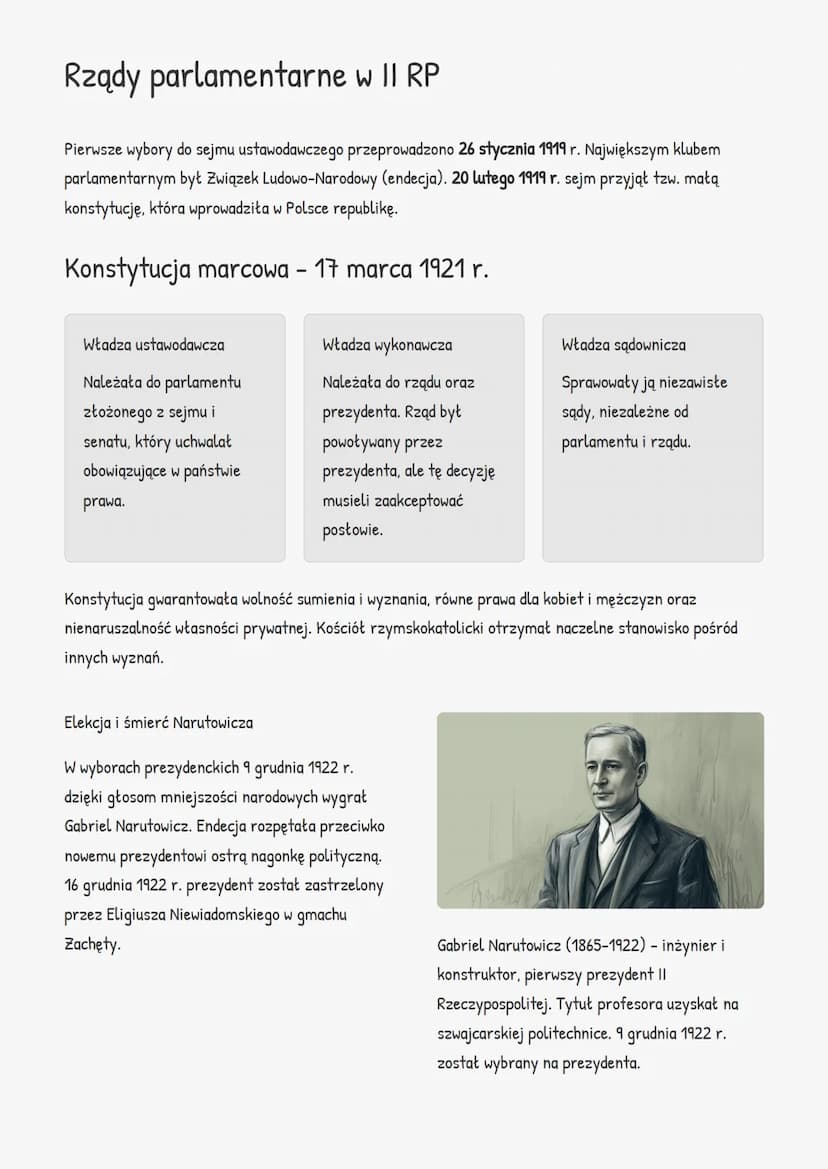 Odrodzenie Rzeczypospolitej
Tymczasowe ośrodki władzy
W chwili zakończenia I wojny światowej najważniejszym ośrodkiem władzy na ziemiach pol