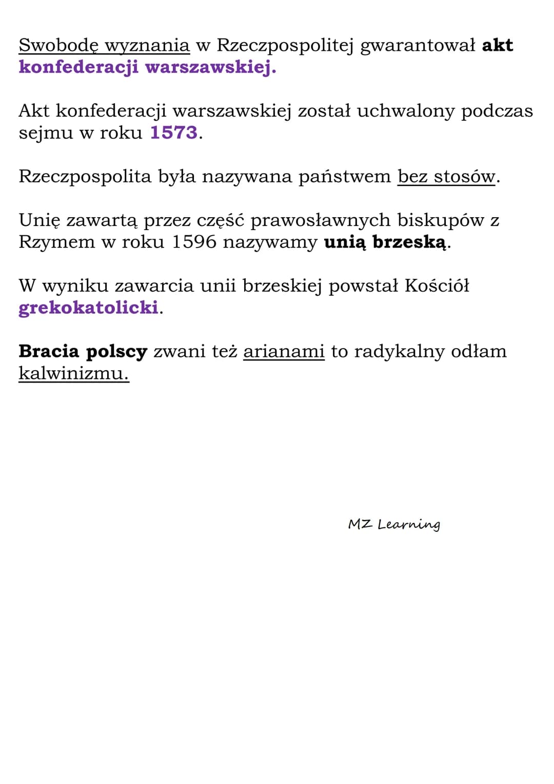 Narody i religie
Rzeczpospolitej
Większość Polaków była wyznania katolickiego.
Większość Litwinów była wyznania katolickiego.
Większość Rusi