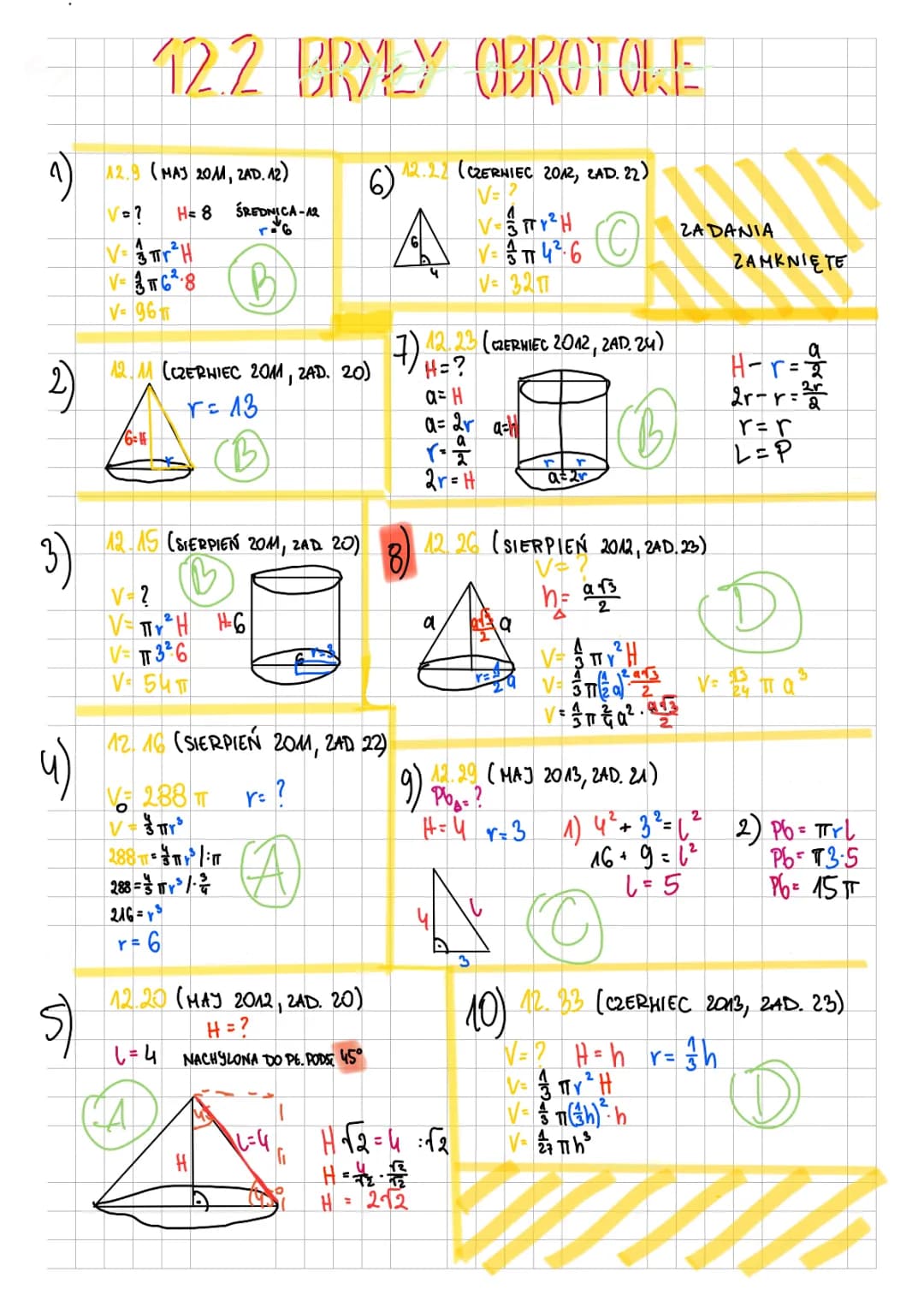 Ejercicios de Brylas Oblícuas: Guía para el Examen de Maturidad