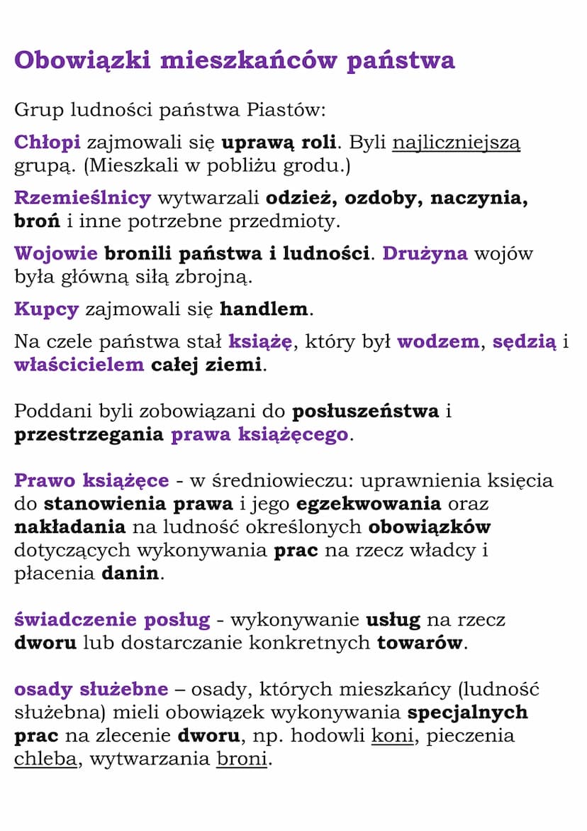 Społeczeństwo w czasach
pierwszych Piastów
W państwie Piastów
W państwie pierwszych Piastów żyło ok. miliona ludzi.
Większość kraju pokrywał