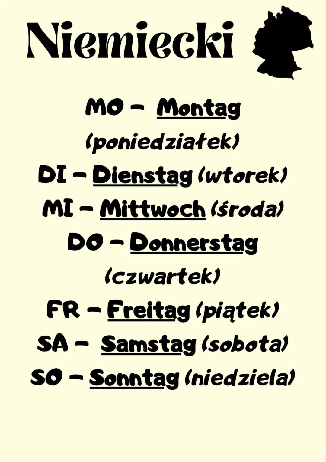 7 dni tygodnia, miesiące i pory dnia po niemiecku – prosto dla Ciebie!