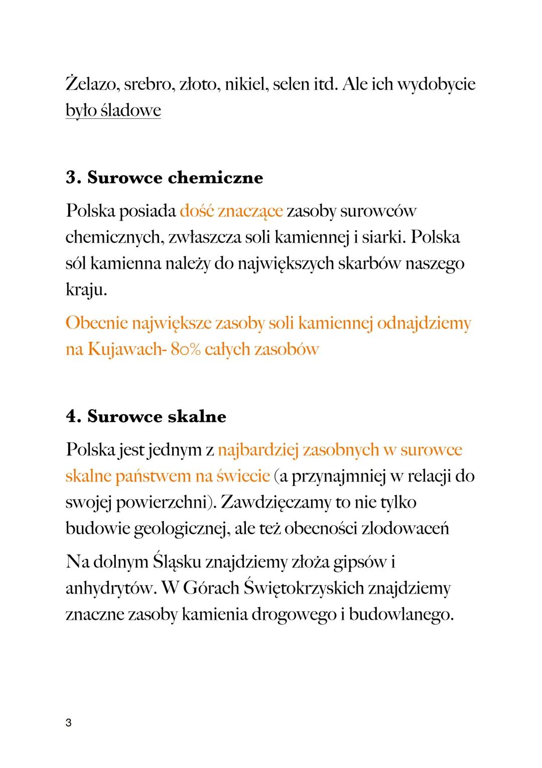 Notatka z lekcji
1. Surowce energetyczne
4 główne surowce energetyczne wydobywane w Polsce
Ropa naftowa
●
SUROWCE MINERALNE
1
• Gaz ziemny
●