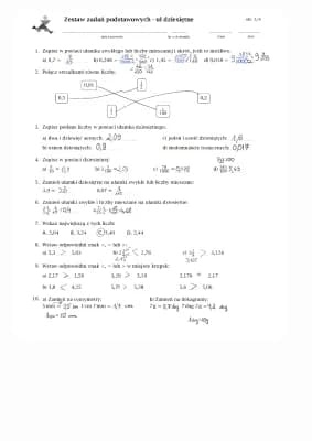 Know Ułamki dziesiętne- zestaw zadań  thumbnail