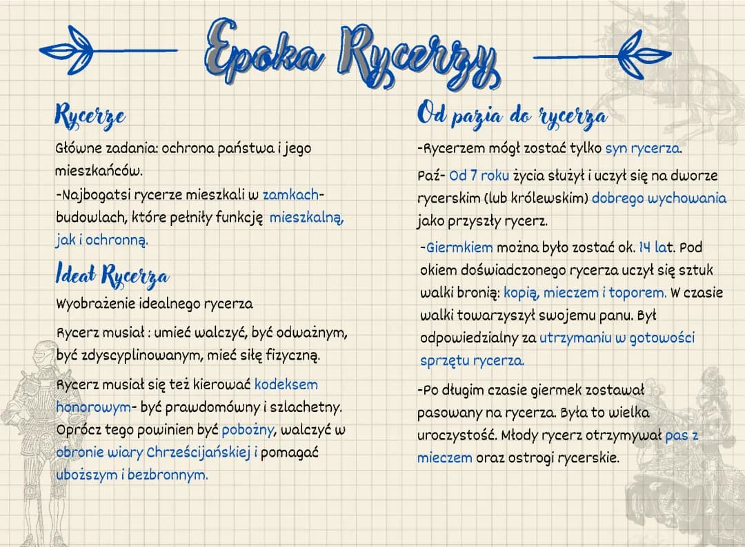 Epoka rycerzy 
