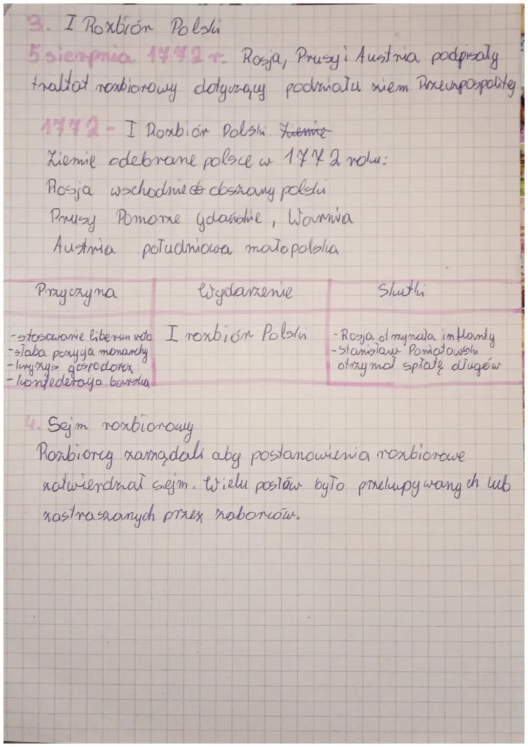 Pierwszy Rozbiór Polska""
4. Pierwsze reformy nowego
Trola
W 1469 nok szlachta wybrała Stanisława
Augusta Poniatowskiego na króla polski. No