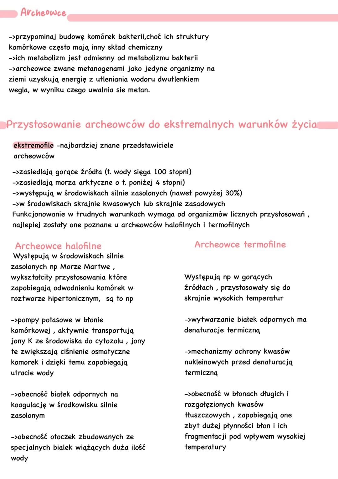 Bakterie i archeowce
-> są organizmami prokariotycznymi
(bez jądra komórkowego)
-> są organizmami
kosmopolitycznymi- występują na
całej kuli