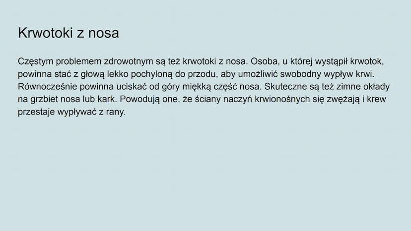 Higiena i choroby układu
krwionośnego Jak dbać o układ krwionośny?
Odpowiednia dieta,
Unikanie spożywania alkoholu i palenia papierosów,
Umi