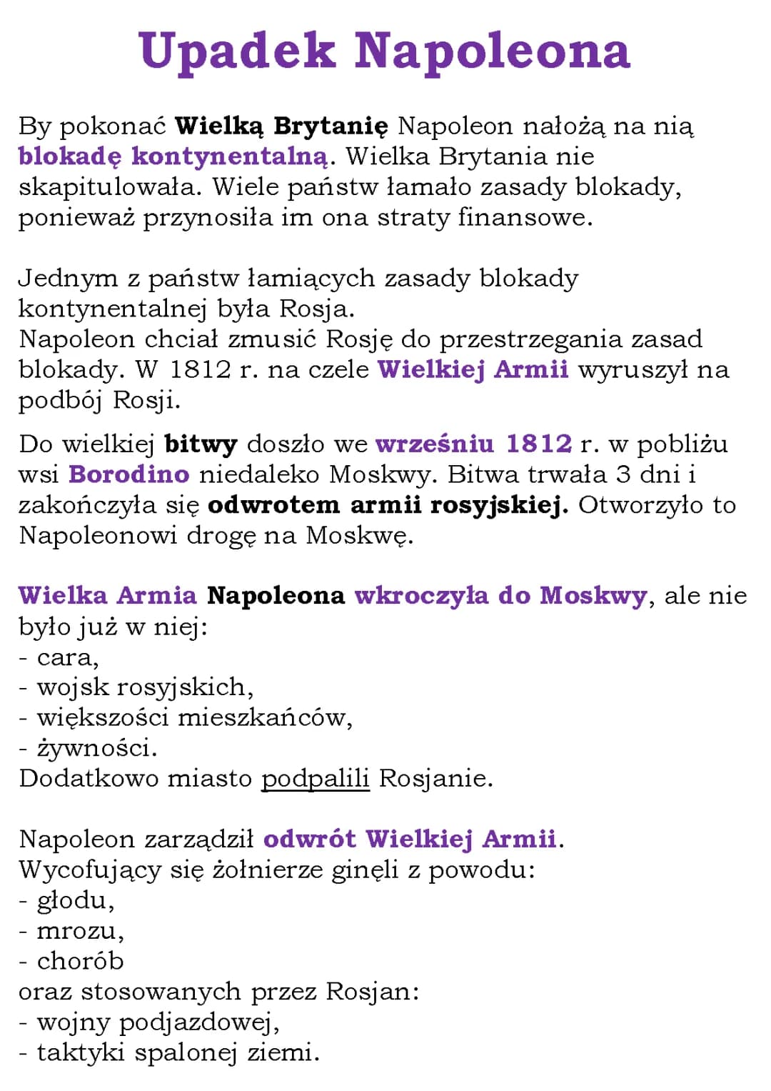 Upadek Napoleona (NE kl 6)