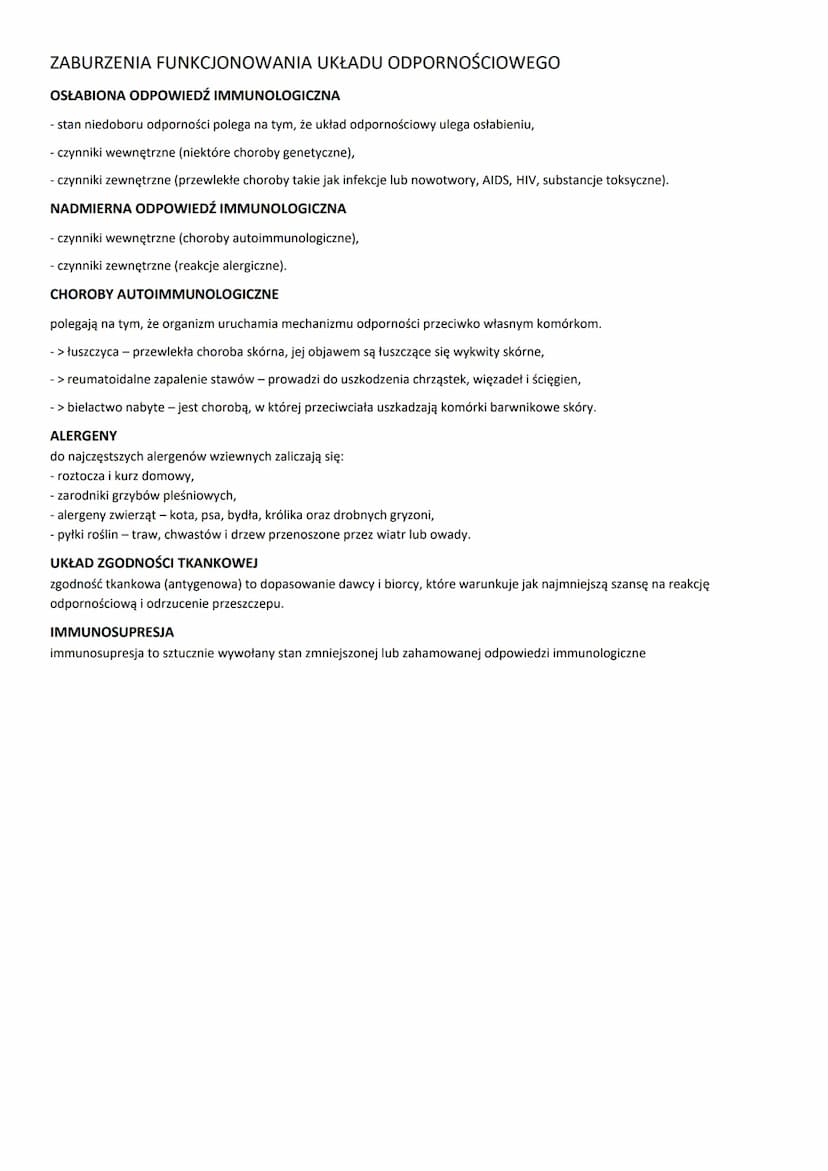 ODPORNOŚĆ ORGANIZMU
BUDOWA UKŁADU ODPORNOŚCIOWEGO. RODZAJE ODPORNOŚCI
ELEMENTY UKŁADU ODPORNOŚCIOWEGO
układ odpornościowy (układ immunologic