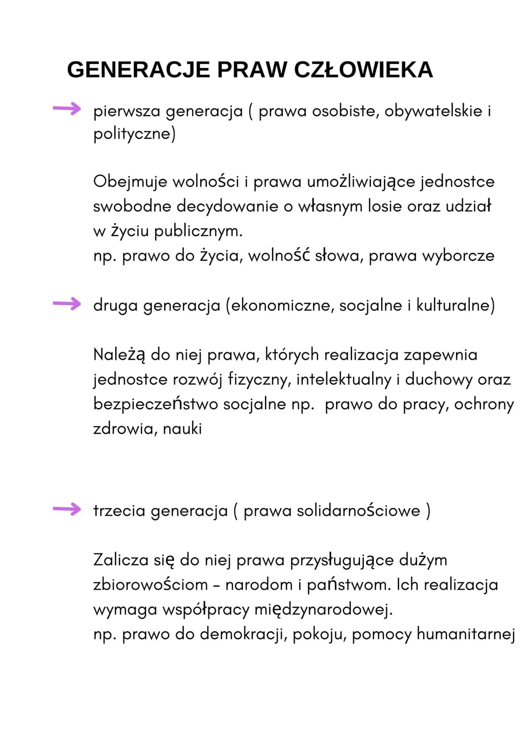 PRAWA
CZŁOWIEKA
Prawa człowieka to zbiór uprawnień, które
przysługują każdej osobie od chwili urodzenia
aż do śmierci. Nie wymagają żadnego
