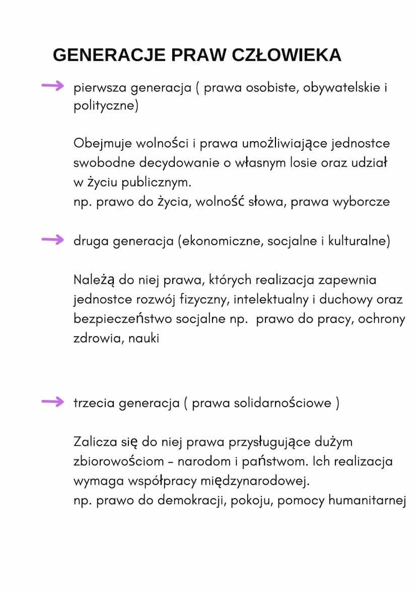 PRAWA
CZŁOWIEKA
Prawa człowieka to zbiór uprawnień, które
przysługują każdej osobie od chwili urodzenia
aż do śmierci. Nie wymagają żadnego
