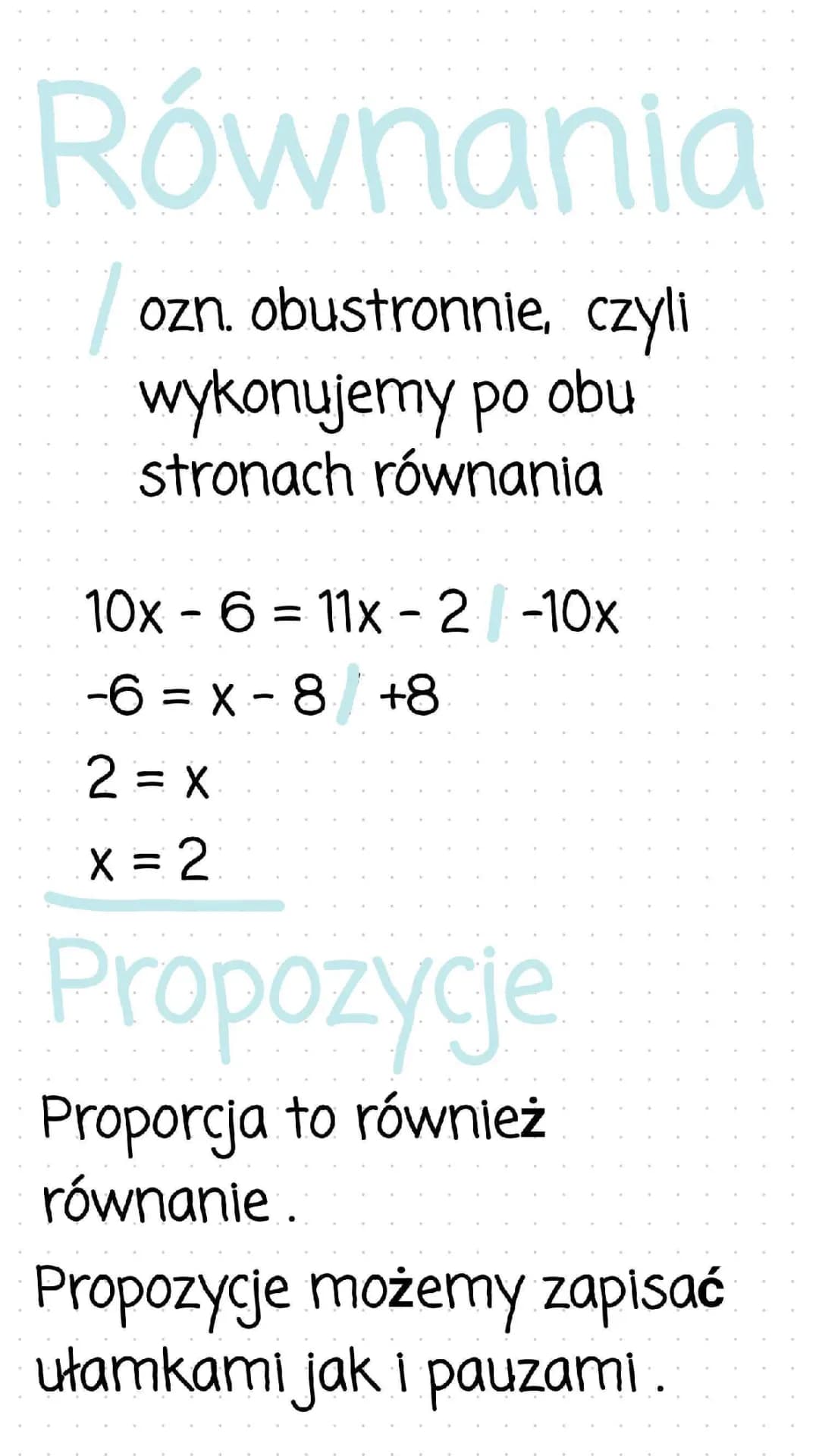 Równania