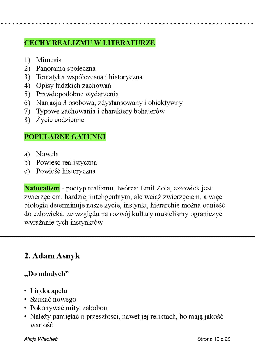 ADAM ASNYK - ,,Daremne żale", ,,Do młodych" - poezja pozytywistyczna