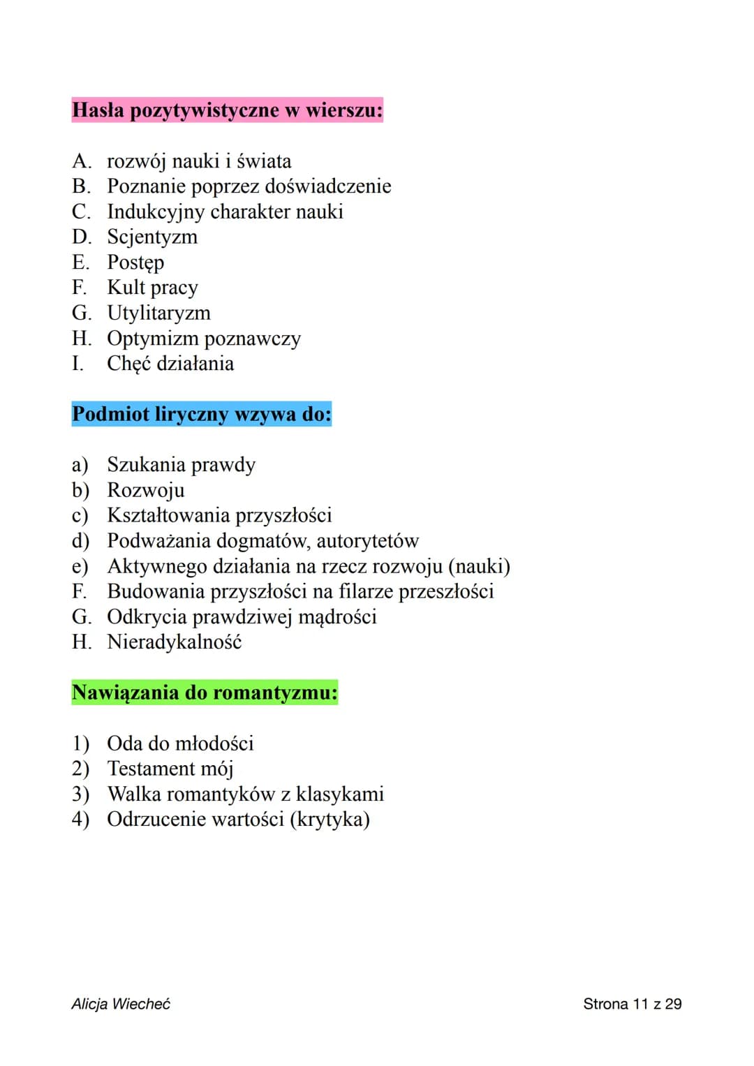 CECHY REALIZMU W LITERATURZE
1) Mimesis
2) Panorama społeczna
3) Tematyka współczesna i historyczna
4) Opisy ludzkich zachowań
5) Prawdopodo