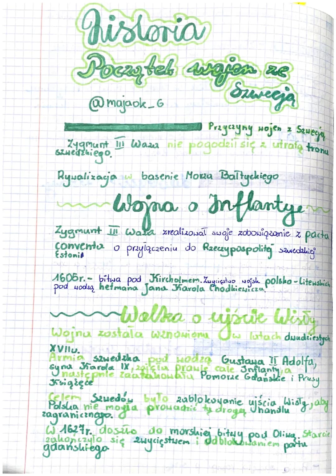 historia
Początel wajen ne
бинеја
@majaok_6
Przyczyny wojen z Szwecją
Zygmunt III Waza nie pogodził się & utrafa tronu
szwedzkiego.
Rywaliza
