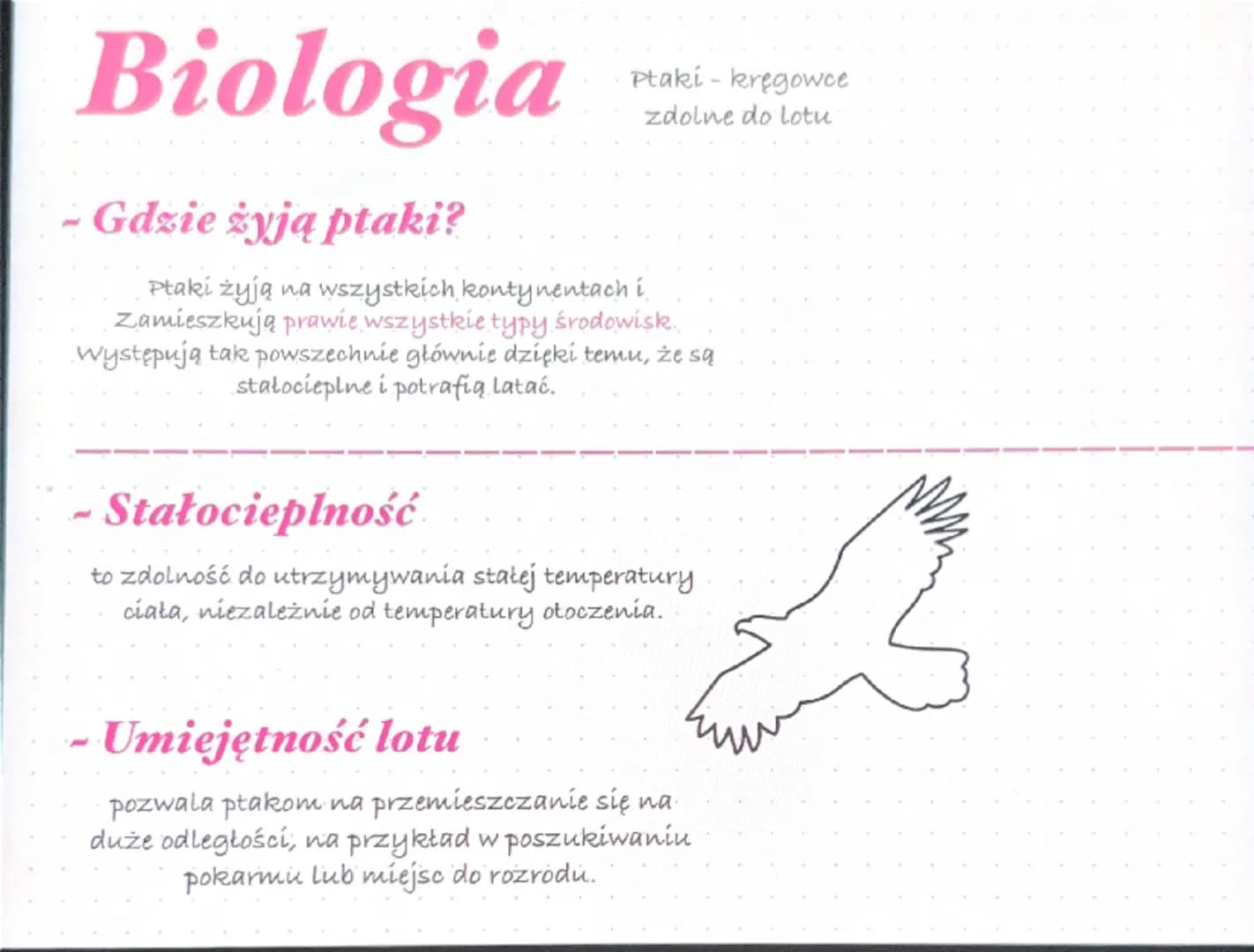 Biologia
- Gdzie żyją ptaki?
Ptaki - kręgowce
zdolne do lotu
Ptaki żyją na wszystkich kontynentach i
Zamieszkują prawie wszystkie typy środo