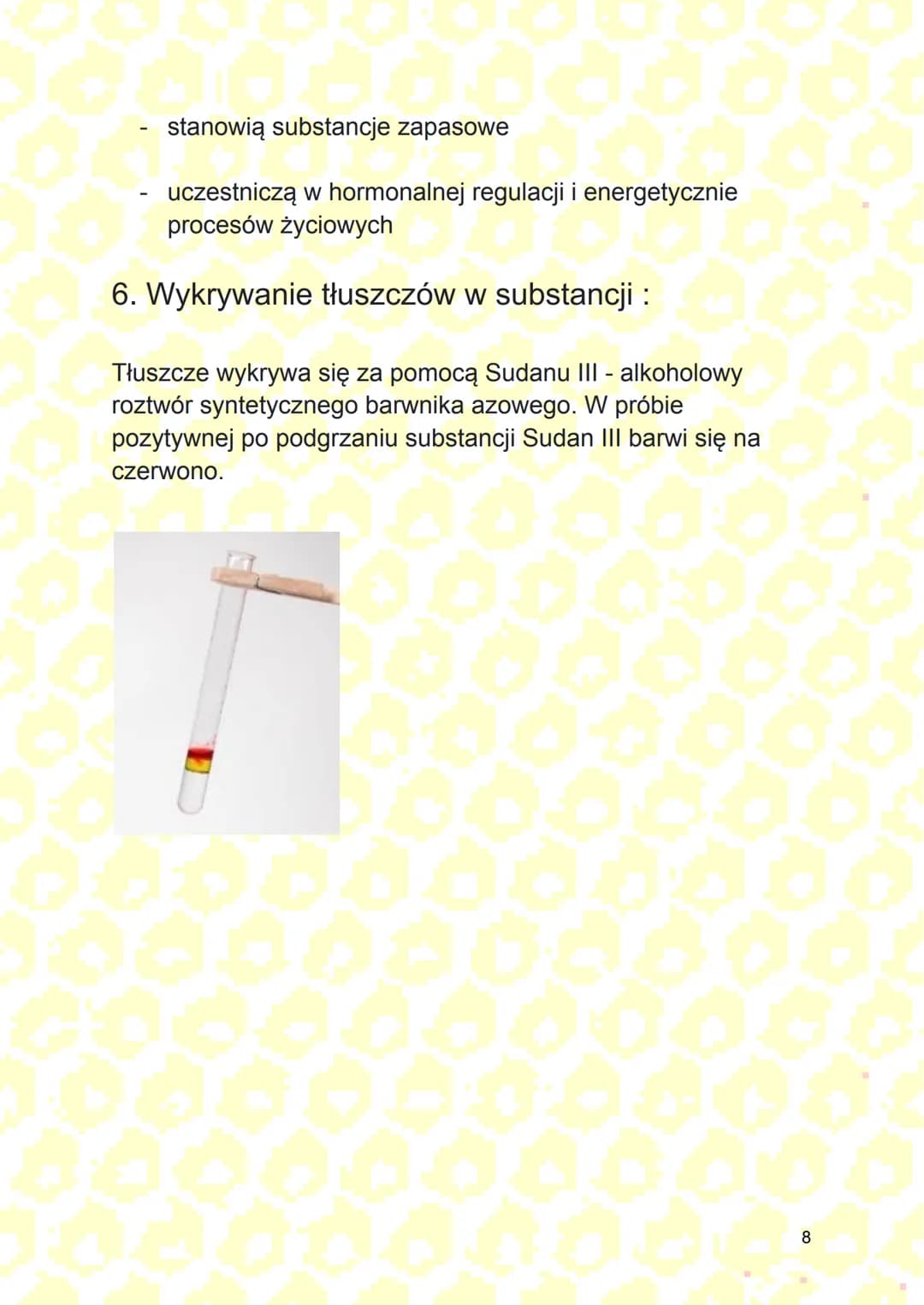 Lipidy
Lipidy (tłuszcze) - związki organiczne zbudowane
głównie z tlenu, węgla i wodoru. Są
nierozpuszczalne w wodzie, a rozpuszczalne w
roz