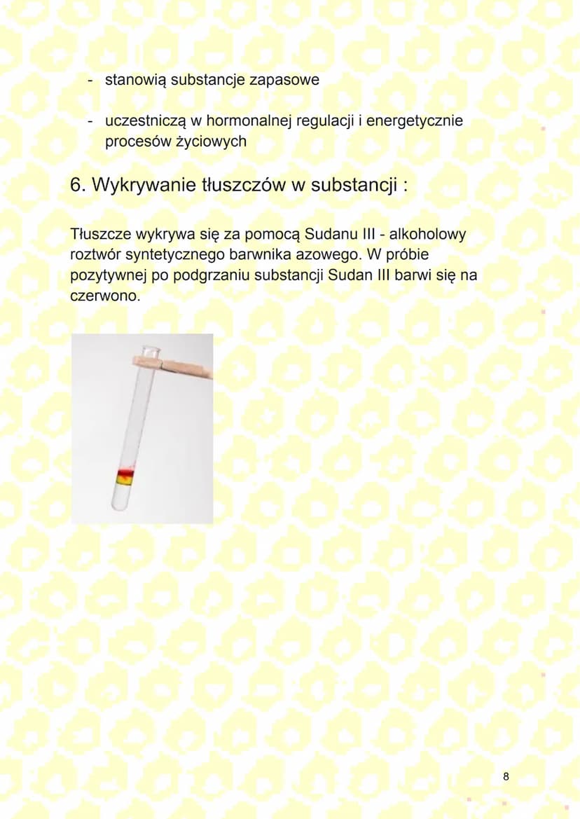 Lipidy
Lipidy (tłuszcze) - związki organiczne zbudowane
głównie z tlenu, węgla i wodoru. Są
nierozpuszczalne w wodzie, a rozpuszczalne w
roz